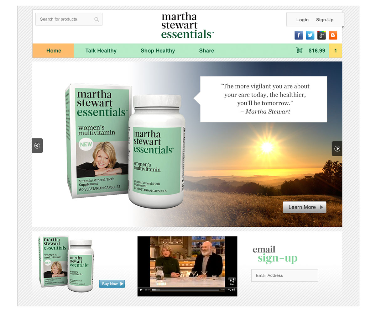 Martha Stewart Essentials Website